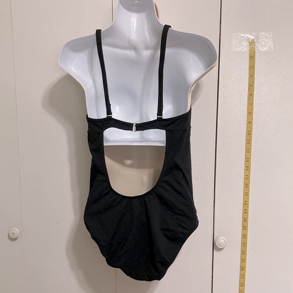 LANDS END CANVAS 1963 Black One Piece Swimsuit Womens 8 - Picture 7 of 13